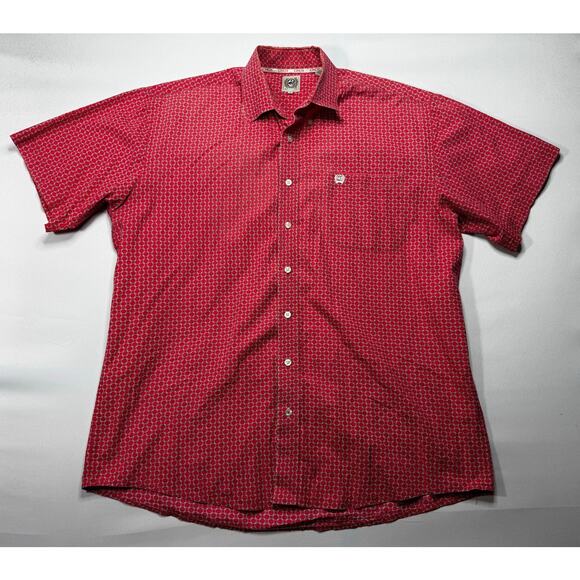 Cinch Other - Cinch Men's Short Sleeve Red Plaid Western Button Up Shirt - Size L *READ*